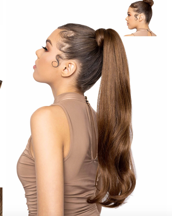 100% NATURAL HAIR STRAIGHT BUN